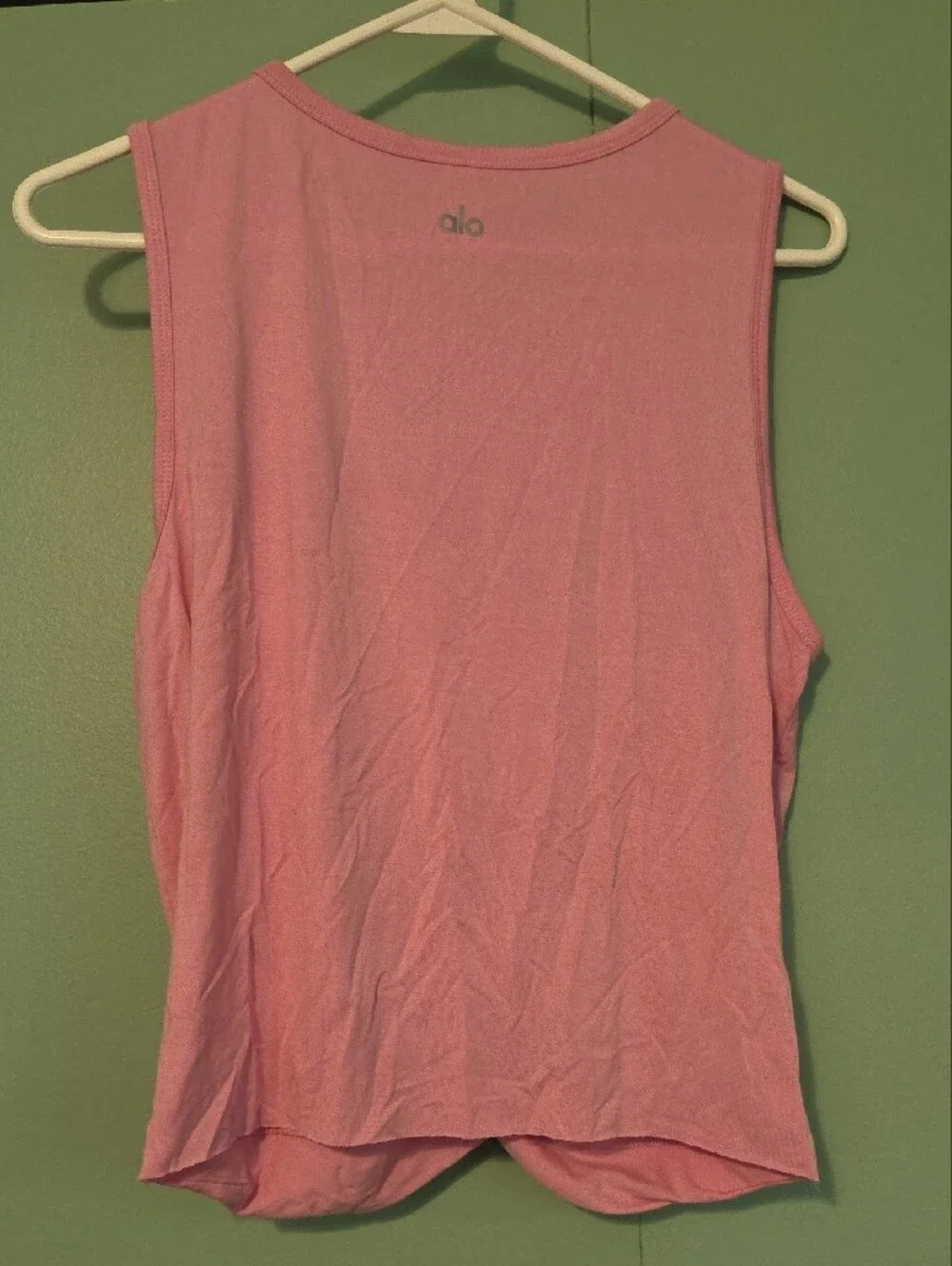 Alo Pink Twist-Front Tank Top Size Large